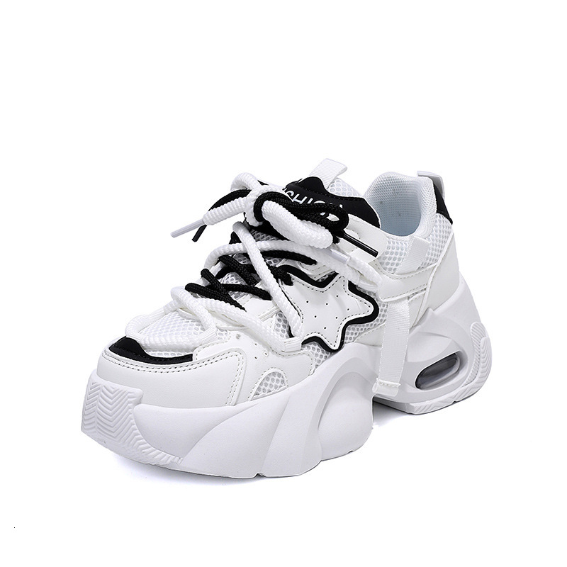 Ddmysports Mesh Breathable Dad For Women Summer New Style Thick Sole Height Increasing White Versatile Casual Sports Shoes OUTDOOR