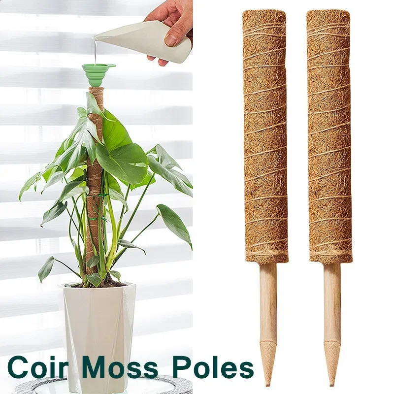 Plant Moss Coir Pole Bendable Plants Climbing Support Palm Vines Stick Indoor Balcony Garden Courtyard Flower Decor 240822