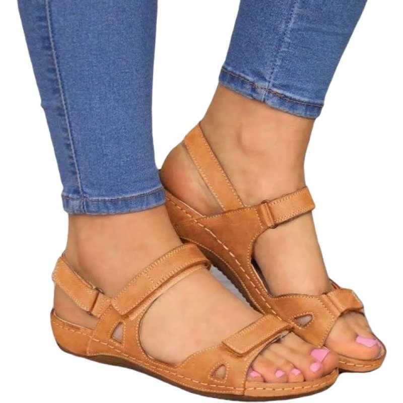 High Quality Sandals Women Summer Open Toe Comfy Super Soft Premium Orthopedic Low Heels Walking Sandals Toe Corrector Cusion T241227