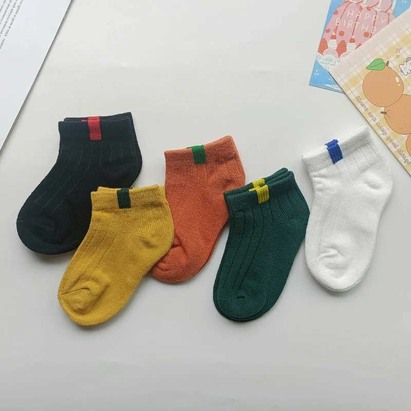 5 Pairs/Lot Childrens Short Socks Boys and Girls Thin and High-quality Cotton Socks Breathable and Sweat Absorbing Baby Socks X2503221