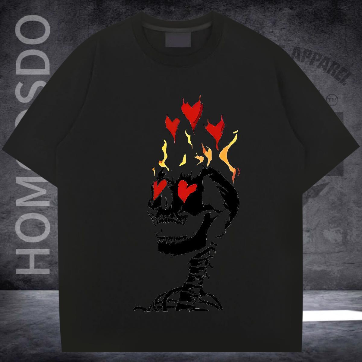 Free Shipping T shirt 230g 100% Cotton monster Street Casual Custom Print Oversized Breathable Men Clothes T-Shirt Fashion Casual Tee Shirt