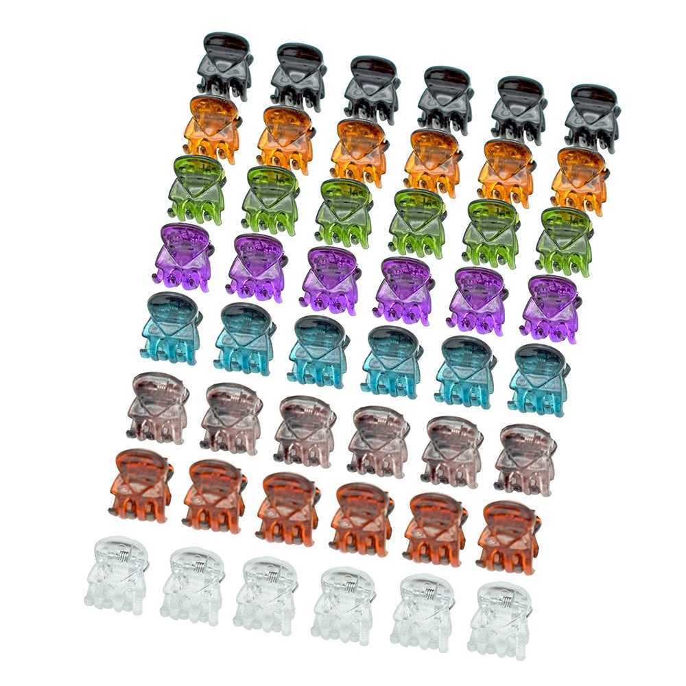 50 mini hair clips of 1.5cm suitable for girls hair accessories fashionable plastic mini claw clips hair clips headband gifts W240822