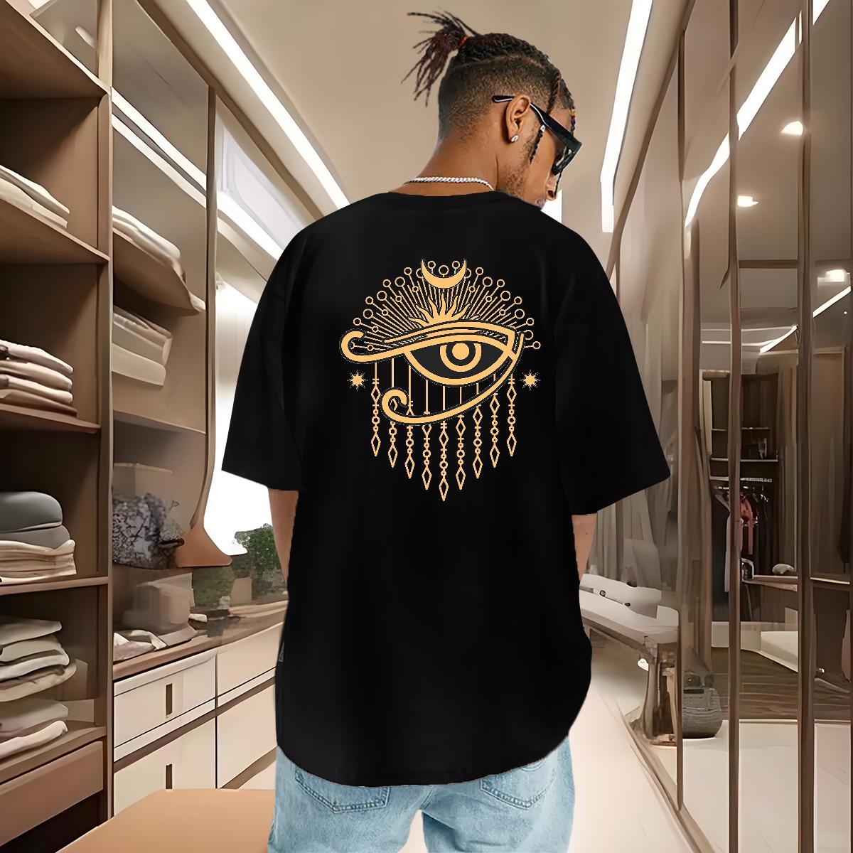 Free Shipping T Shirt For Man 230g Cotton eyes Home Outdoor Floral Print Breathable Soft Men Tees New Tees Shirts
