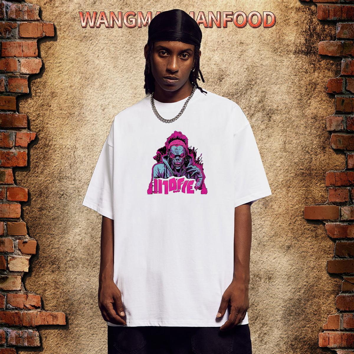 Soft T shirt 100% Cotton 230g skull Spring Summer Oversized 4XL Breathable Crew Neck Men Tops Tees Stylist Top Tees