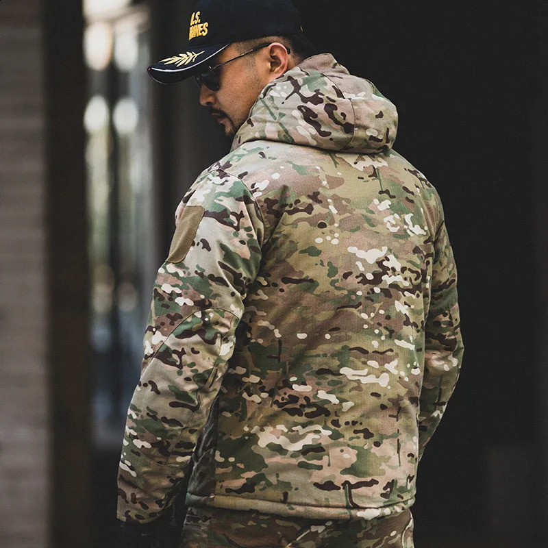 Winter Parkas mens tactical jacket heated military keeps warm hooded windproof multi cam thermal camouflage clothing 240822