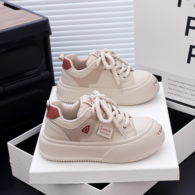 Ddmysports New White Women Autumn Thick Soled Height Increasing Board For Students Korean Version Fashion Casual Shoes YYN K OUTDOOR