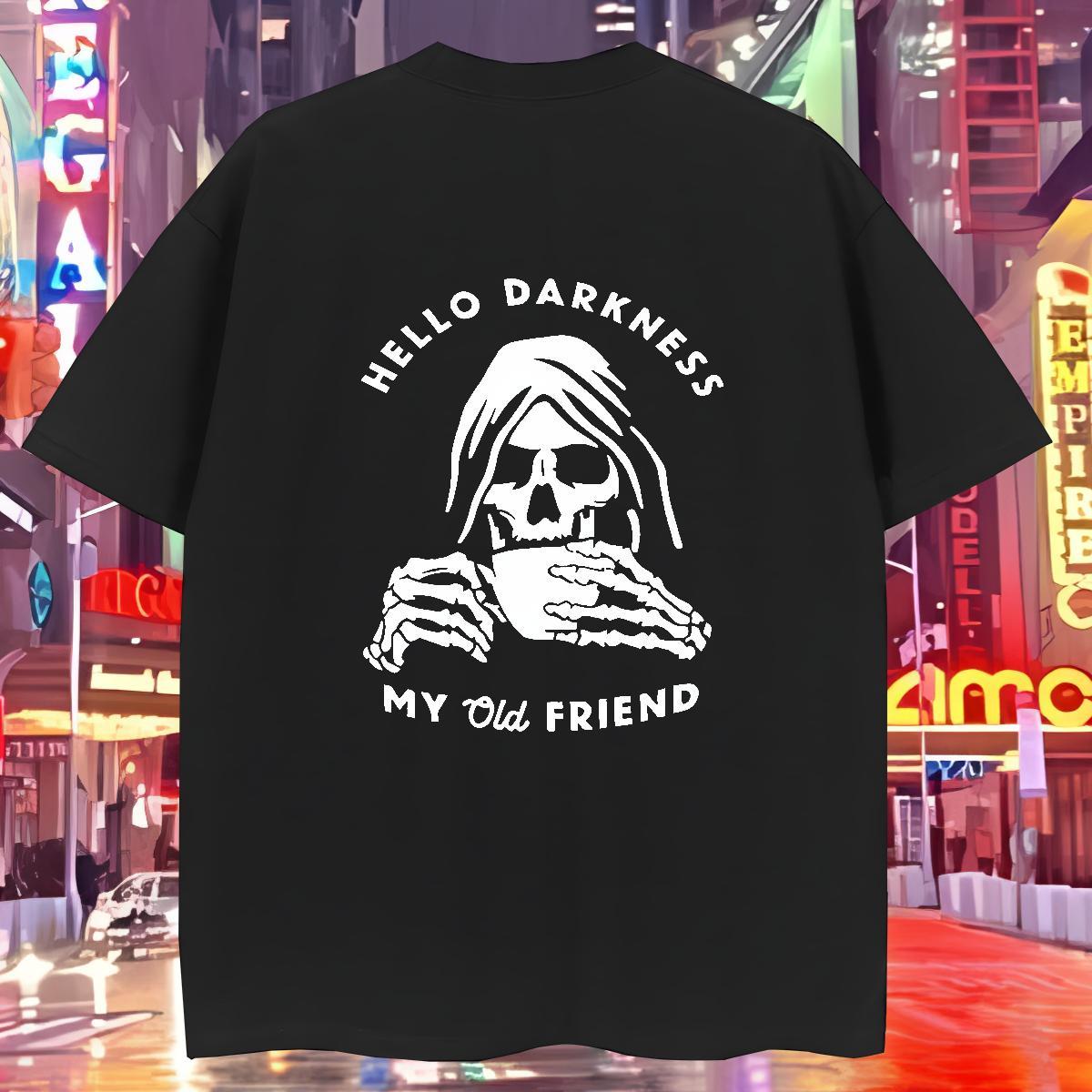 Soft Men T Shirts 230g Pure Cotton skull Sports Casual Plus Size Custom Breathable Crew Neck Mens Tshirts Fashion New Tops