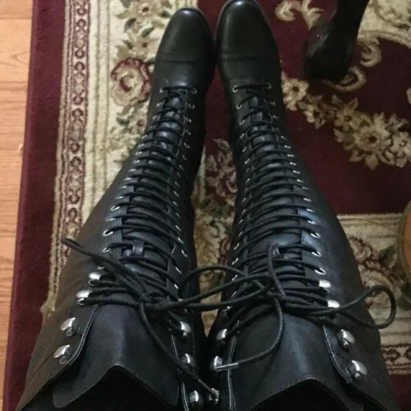 sexy over the knee boots womens fashion cross lace upper shoes winter warm knight high boots womens over the knee boots 240823