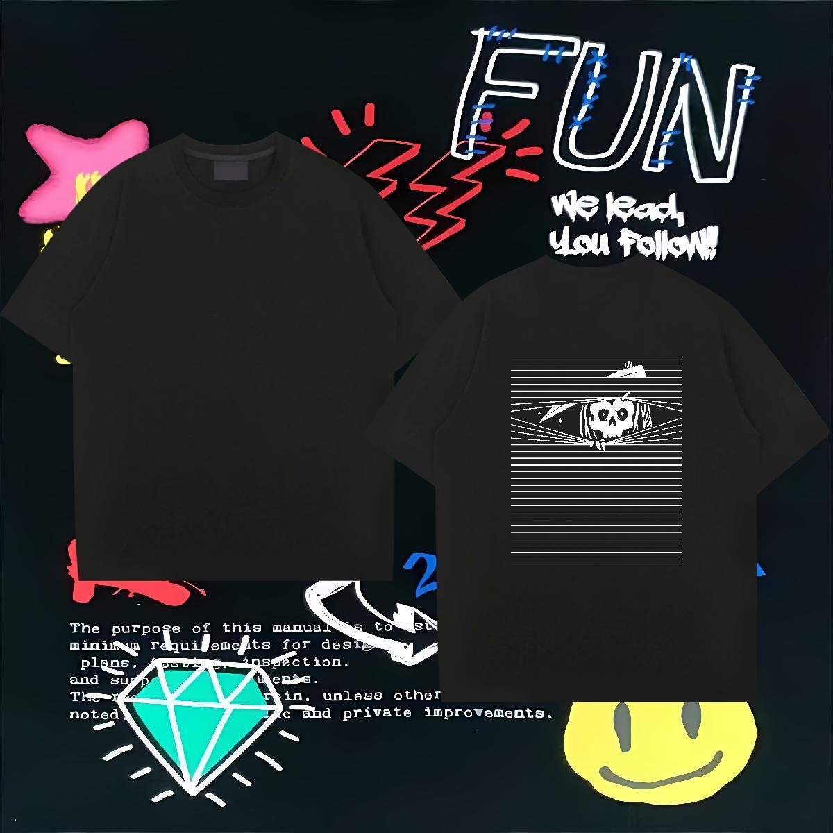 Comfortable Men T Shirts 100% Cotton 230g skull Street Custom Print Plus Size O-Neck Short Sleeve Couples T Shirts DIY Customized Top Tees