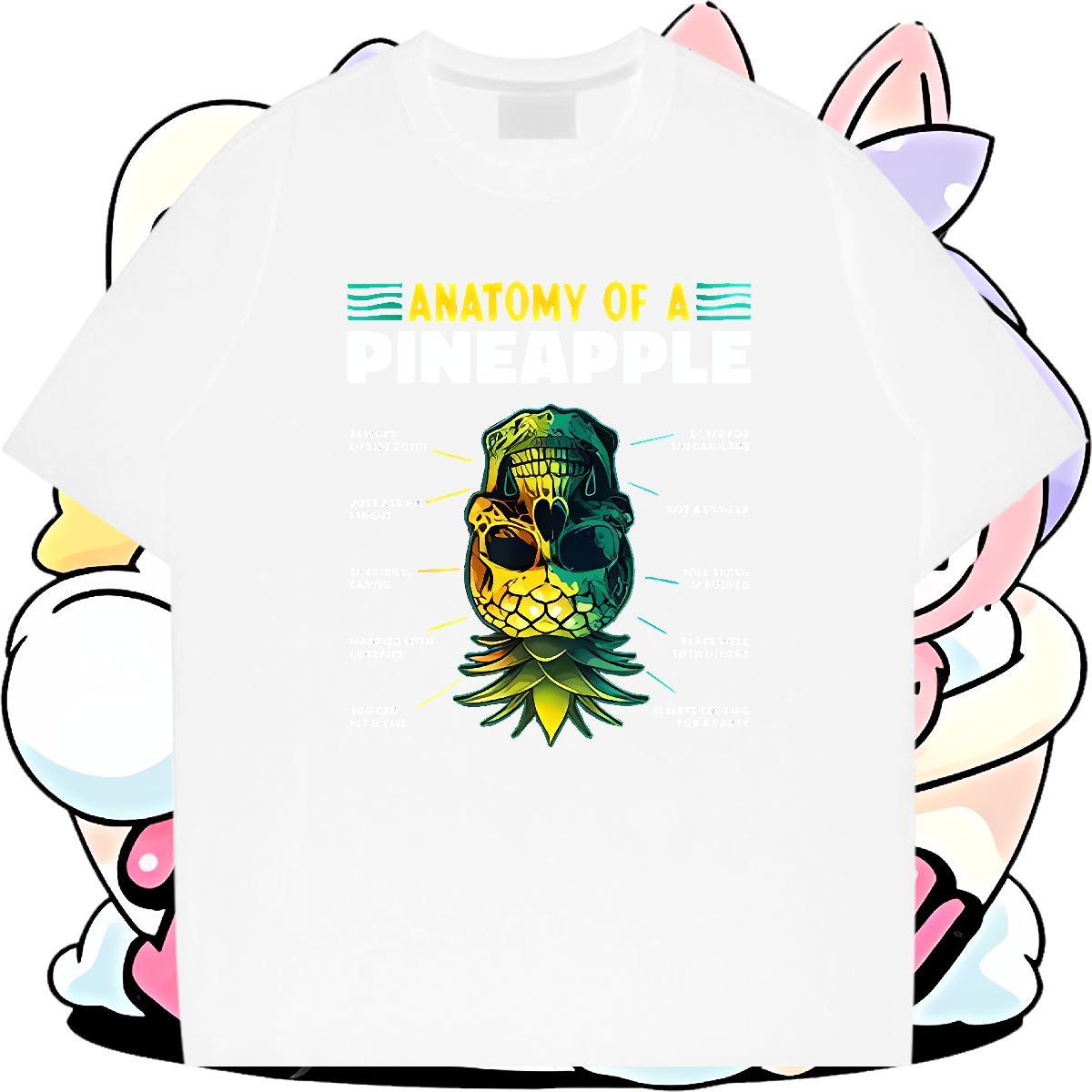 Designer T Shirt For Man 230g Cotton skull Street wear Hip Hop Oversized 3XL 4XL O Neck Short Sleeves Mens Tshirts New Arrival Clothes