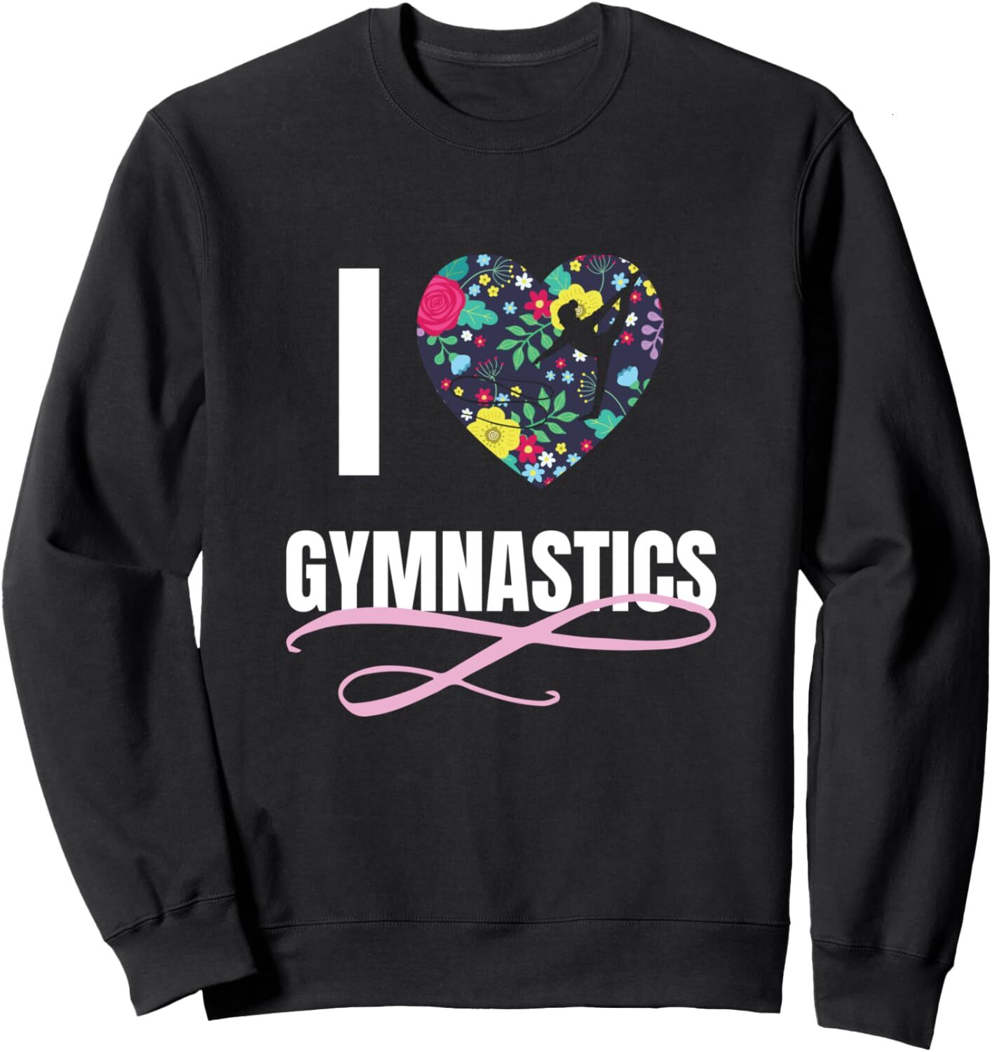 Long Sleeve Shirts for Men sweatshirt I Love Gymnastics wer Heart Shape Girls Gift Sweatshirt T shirt Tee Streetwear Casual tops clothes