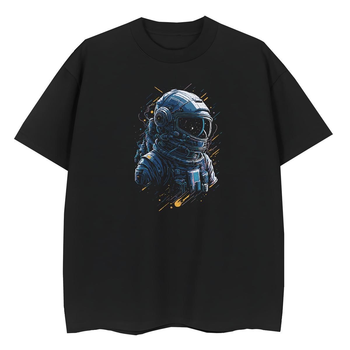 Wholesale Womens Tshirts 230g Cotton universe Sports Street Wear Womens T Shirts Crew Neck Breathable Anime Oversized Tops Tees