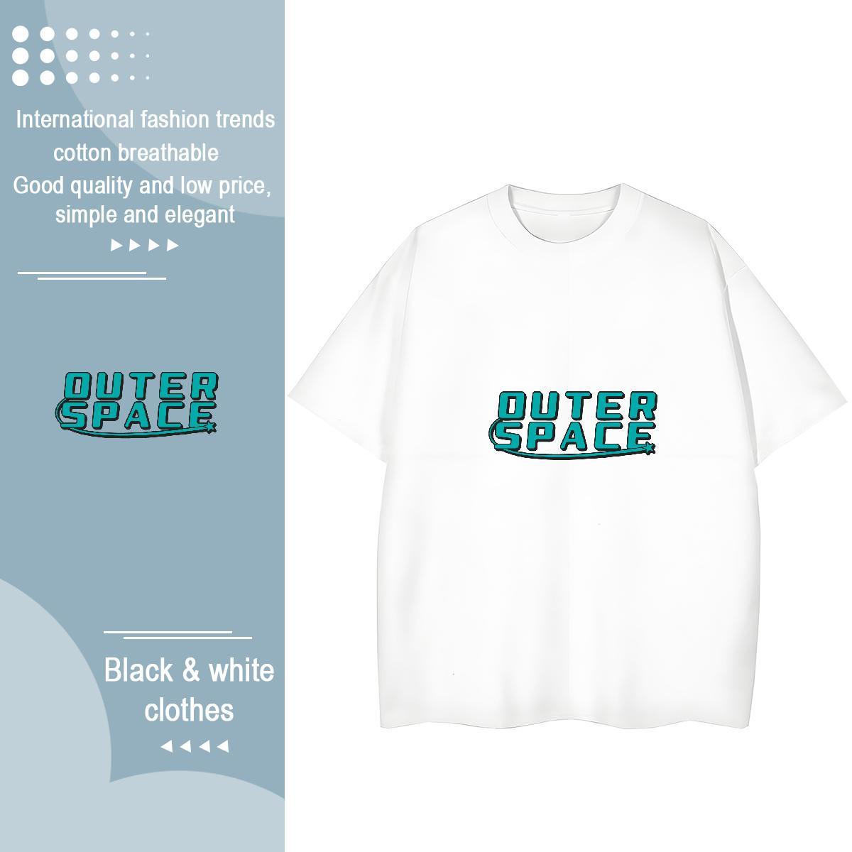 Lady Woman Tshirt 230g Cotton letter Summer Casual T-Shirts Breathable Soft Custom Printed Clothings
