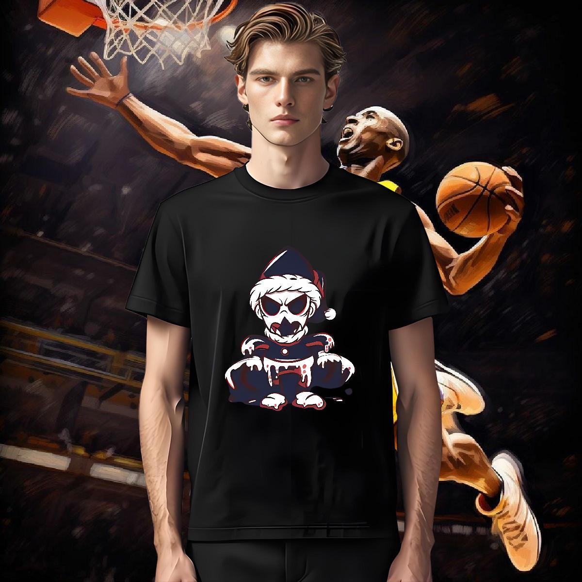 Classic Men T Shirts 230g Cotton skull Street Wear Anime Print Breathable Crew Neck Men Clothes T-Shirt 2024 Designer Tees Shirts
