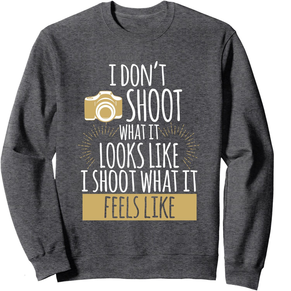 Long Sleeve Shirts for Men sweatshirt Cute for a Photographer Photography Camera Sweatshirt T shirt Tee Streetwear Casual tops clothes