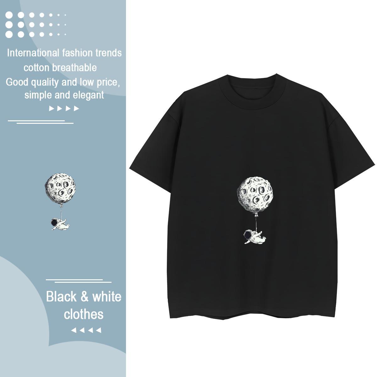 High quality Women Tshirts 230g Pure Cotton universe Casual Beach Womens T Shirts O Neck Short Sleeves Cartoon Print Clothes