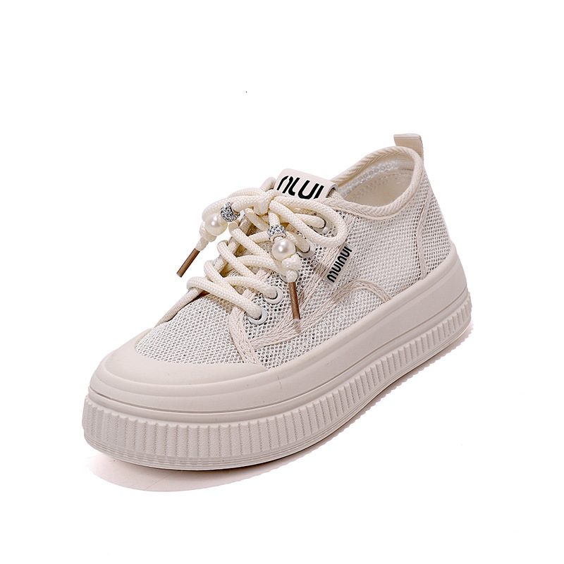 Ddmysports White Women Summer New Casual Height For Children Thick Soled White Sports Board Shoes OUTDOOR