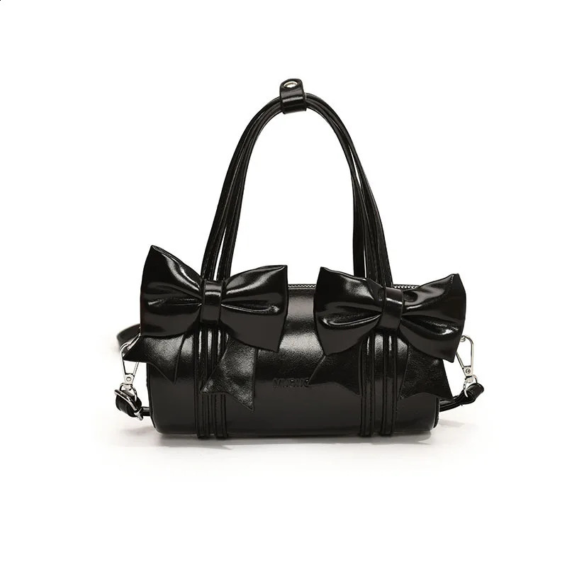 Red Bow Tote Bag Fashion High Quality PU Leather Messenger Bag Women Lage Capacity Handbags Female Shoulder Bag 240822