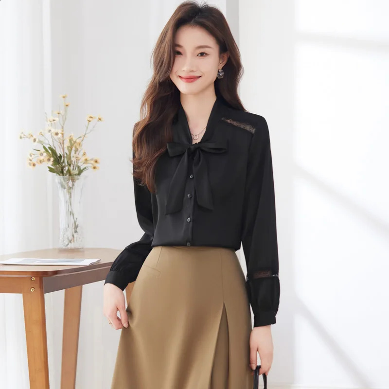 AIyssa-Womens Long-Sleeved Shirts Professional Fashion Show Elegant Temperament 240823