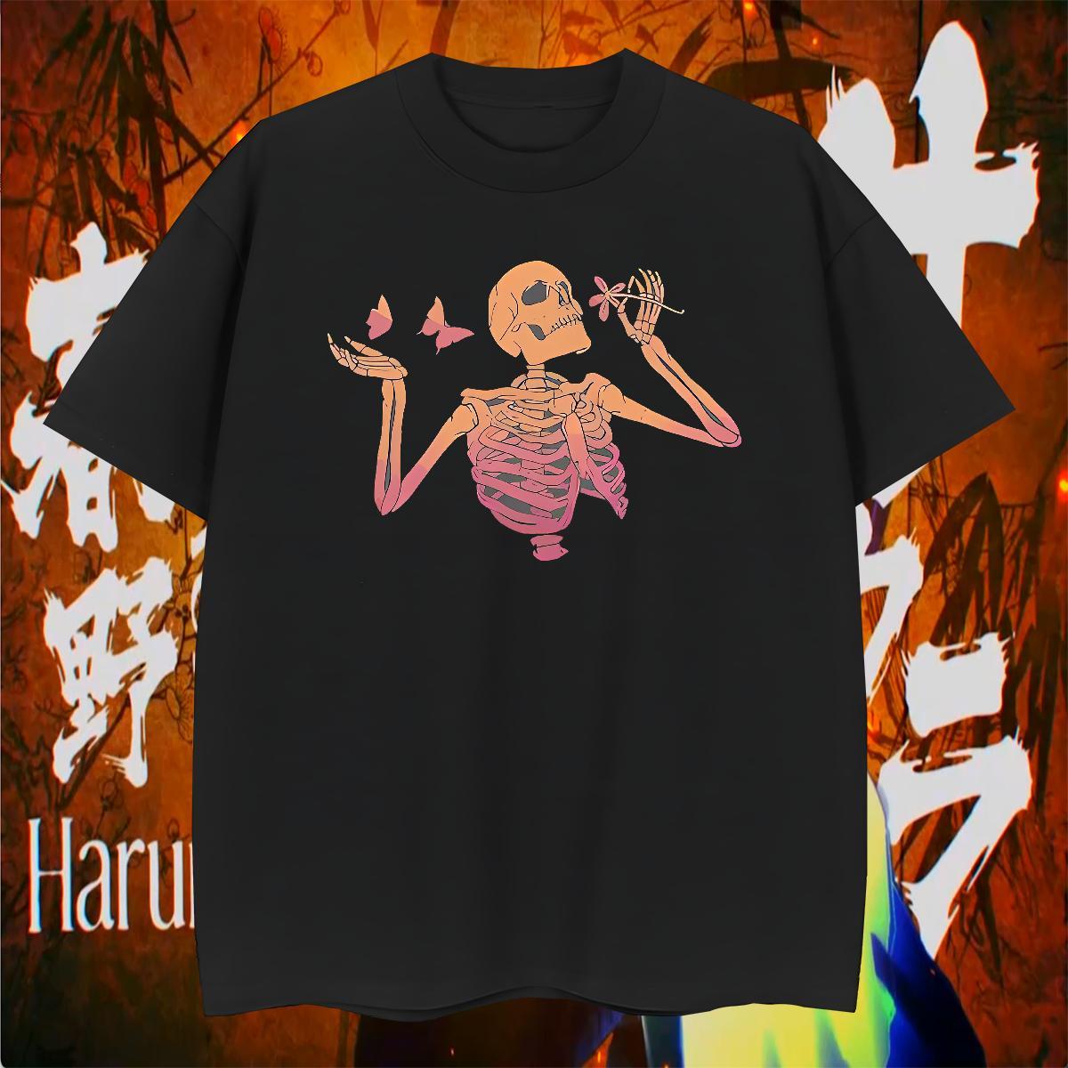 Brand Men T Shirts 230g Pure Cotton skull Street Casual Plus Size Custom Breathable Tshirt for Man Woman Classic Casual Tee Shirt