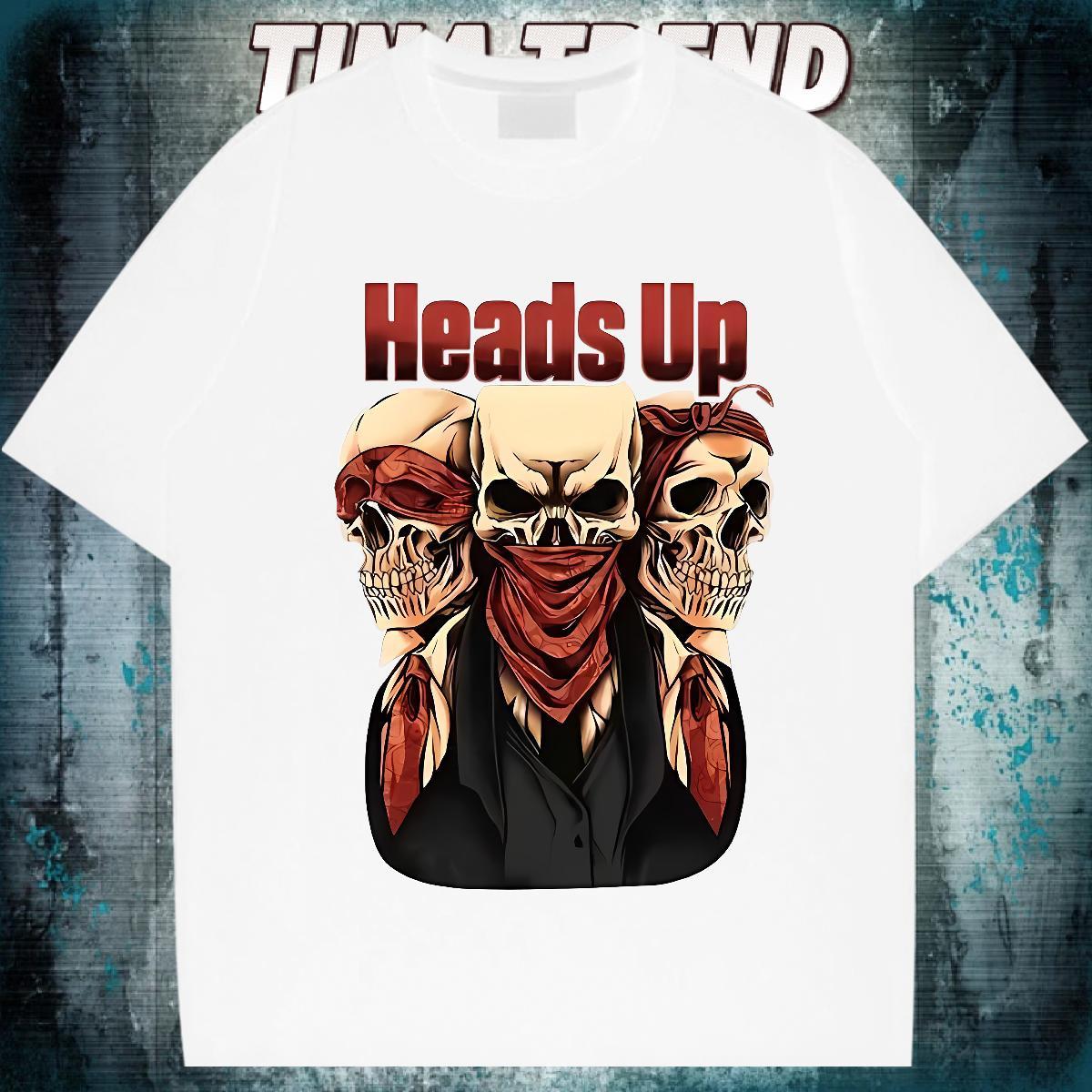 Cool Man T Shirts 230g Cotton skull Anime Printing Street Custom Anime Breathable Short Sleeve Men Tops Tees Stylist Wear