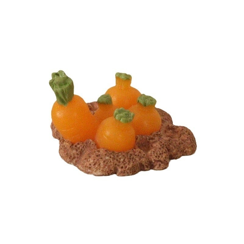 Cute Miniature Rabbits with Radishes and a Wooden Fence - Ideal Desk Accessory