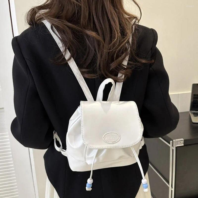 Cute Retro PU Leather School Backpacks: Soft Handheld Zipper Shoulder Bag hot for Students, 2024