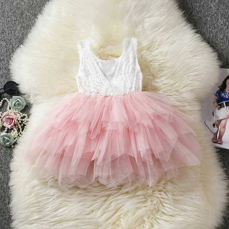 Baby Girl Lace Dress Party 1 Birthday Princess Dress Cotton Baptist Westido Baby Chiffon Wedding Dress White Baptist Dress W240823