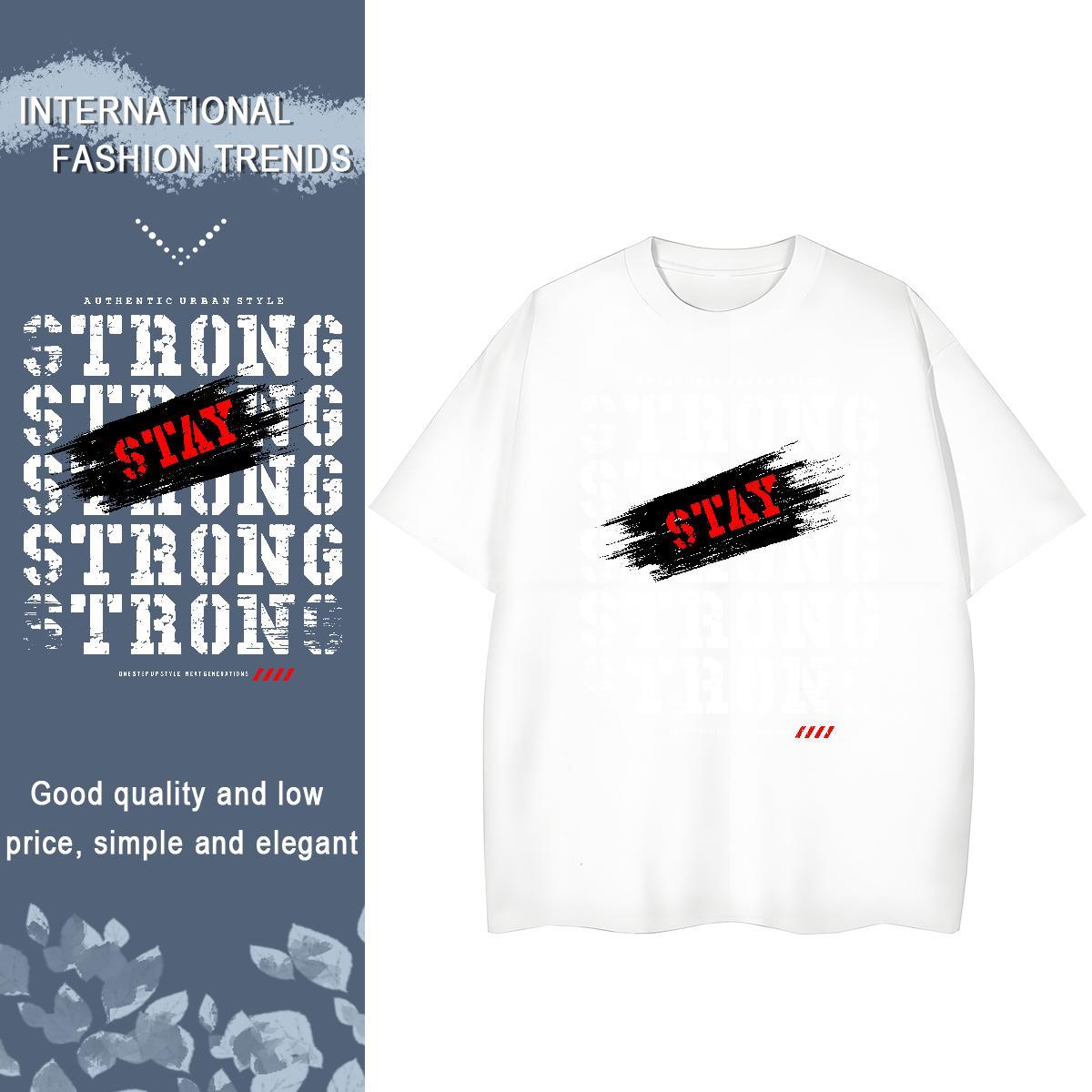 Designer Women Tshirts 230g 100% Cotton stay Street Casual Woman T Shirts O-Neck Short Sleeve White Plus Size Tees Shirts