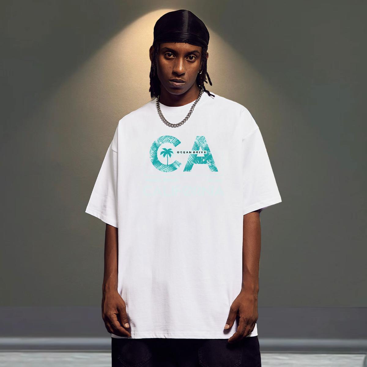 Cool Man T Shirts 100% Cotton 230g letter Daily Wear Anime Breathable Short Sleeve Men Tees Classic Casual Tops Shirt