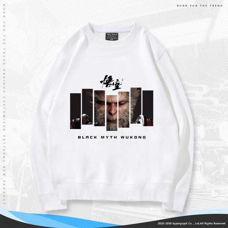 Black Myth Wukong Game Steam With The Same Hoody Clothes Men's and Women's Loose Round Neck Shirt