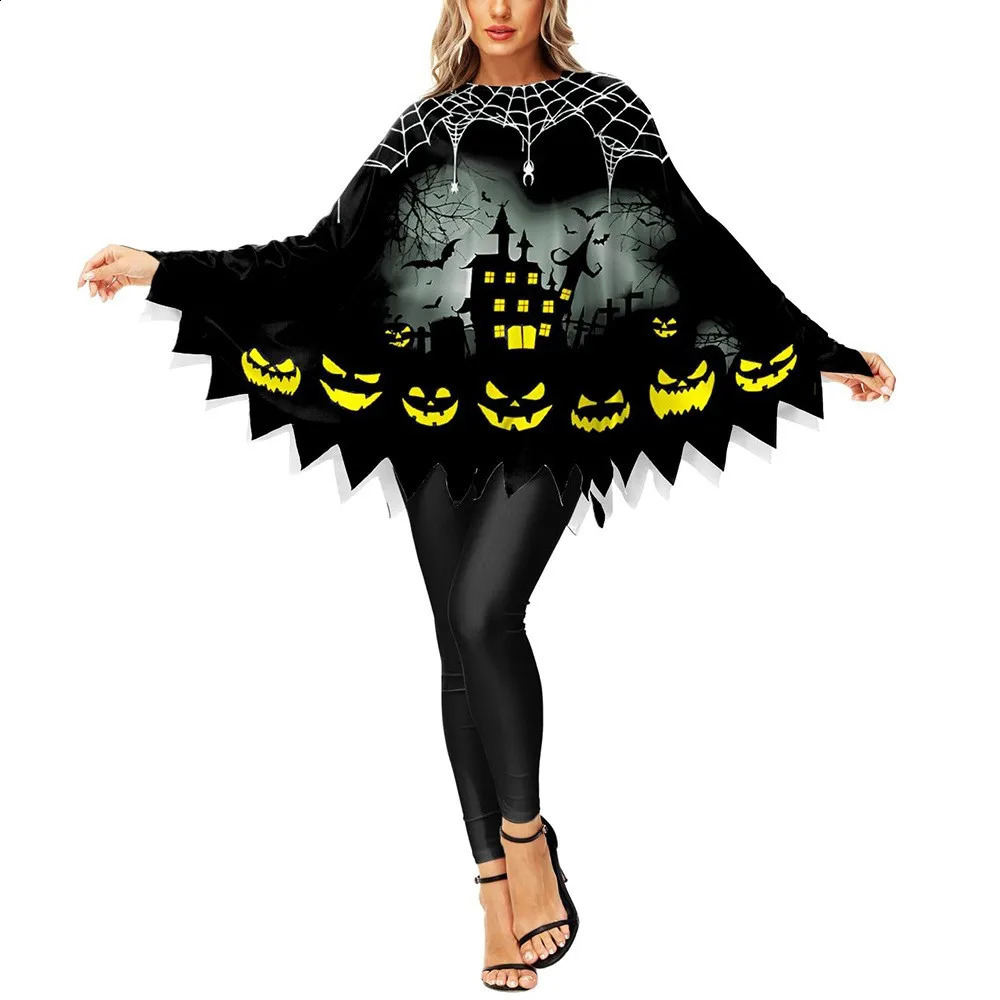 Adult Womens Cute White Ghost Devil Horn Role Playing Costume Childrens Fancy Dress Performance Halloween Theme Party 240823
