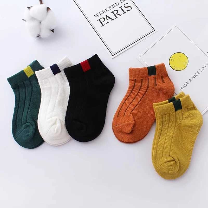5 Pairs/Lot Childrens Short Socks Boys and Girls Thin and High-quality Cotton Socks Breathable and Sweat Absorbing Baby Socks X2503221