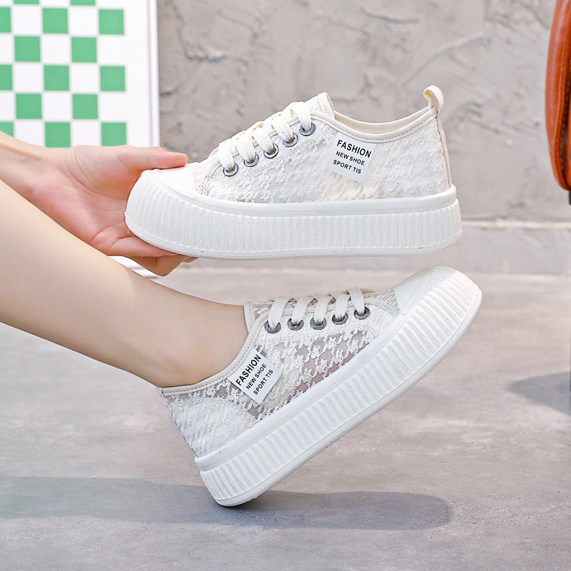 Ddmysports Little White Women S Summer New Breathable Mesh Ollow Out Thin And Versatile Instagram Shoes KT OUTDOOR