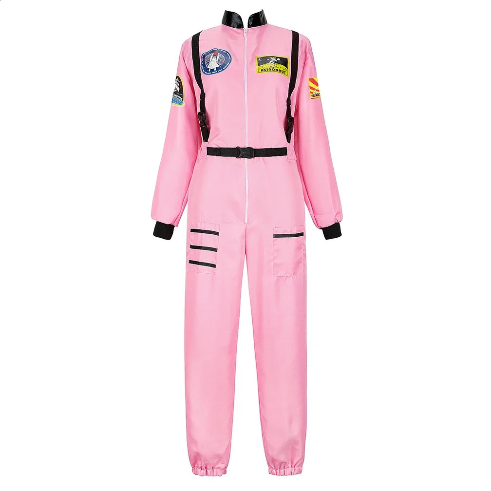 Female astronaut costume adult flight outfit party uniform space roleplaying jumpsuit w240824