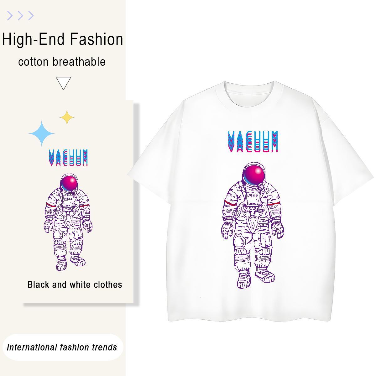 Soft Tshirt for Man Woman 230g Cotton universe Daily Outfit Womens T Shirts Breathable Short Sleeve DIY Anime Tops