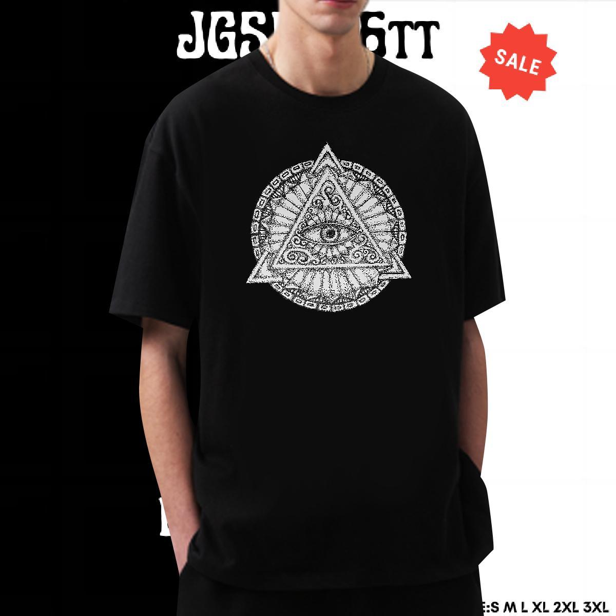 Loose T Shirt For Man 230g Pure Cotton eye of the devil Beach Custom Printing Breathable Short Sleeve Couples T Shirts Customized Top Tees