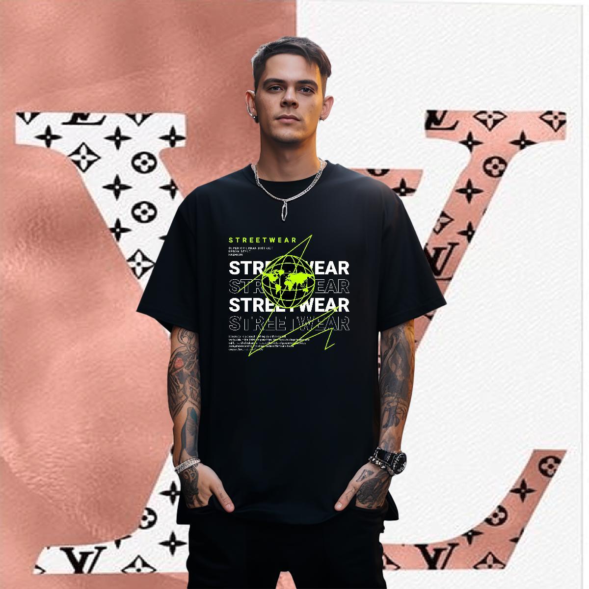 Designer Men T Shirts 230g Cotton earth Sport White Plus Size Breathable Crew Neck Tshirts 2024 Tees Shirts