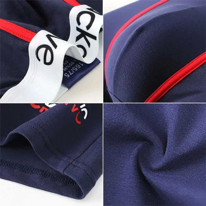 4 pieces of underwear mens boxing shorts sexy cotton 240822