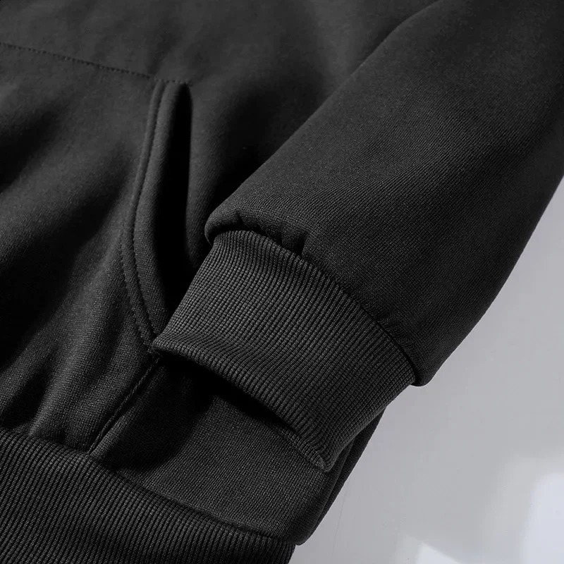 Mens Full Zipper Jackets Zip-up Sweatshirt Hoodie Blank Jacket Cardigan Solid Color Fleece Hoodies Streetwear Y2k Sweatshirts 240823