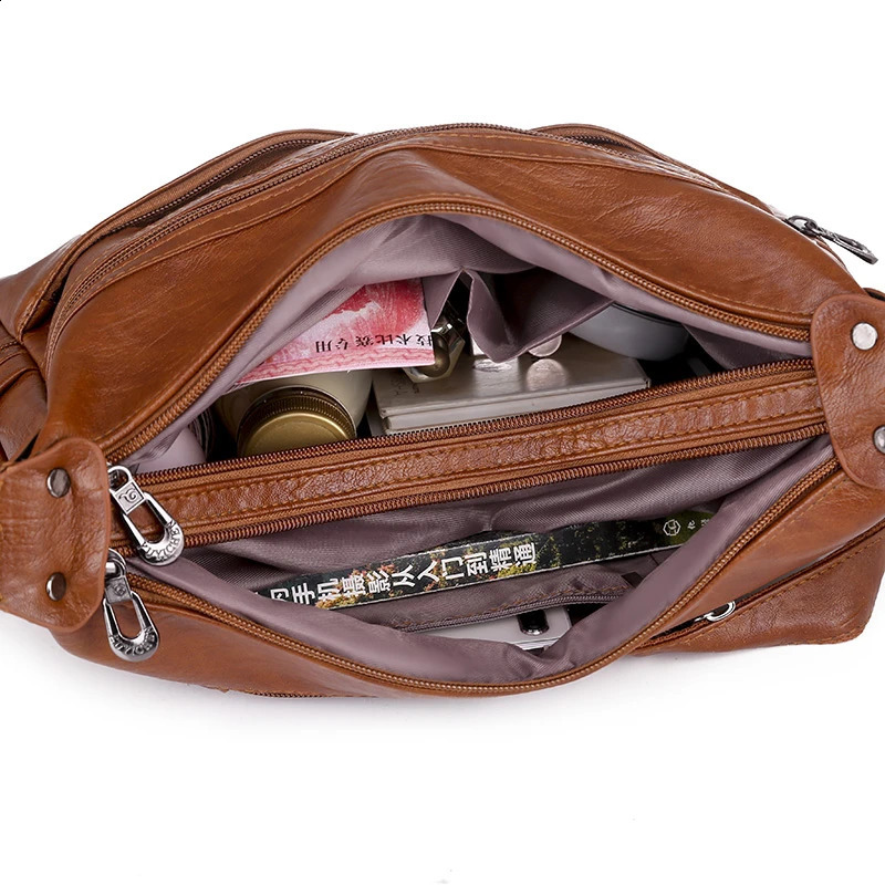 Soft PU Leather Women er Ladies Handbag Purses y Female Shoulder New Bag Large Capacity Crossbody Bags Sac 240823