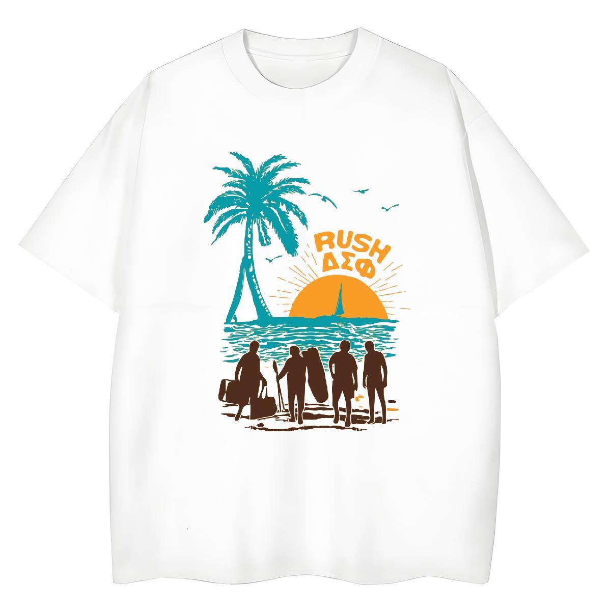 Loose fit Women Tshirts 230g Pure Cotton tree Outdoor Woman T Shirts Round Neck Short Sleeve Skull Top Tees