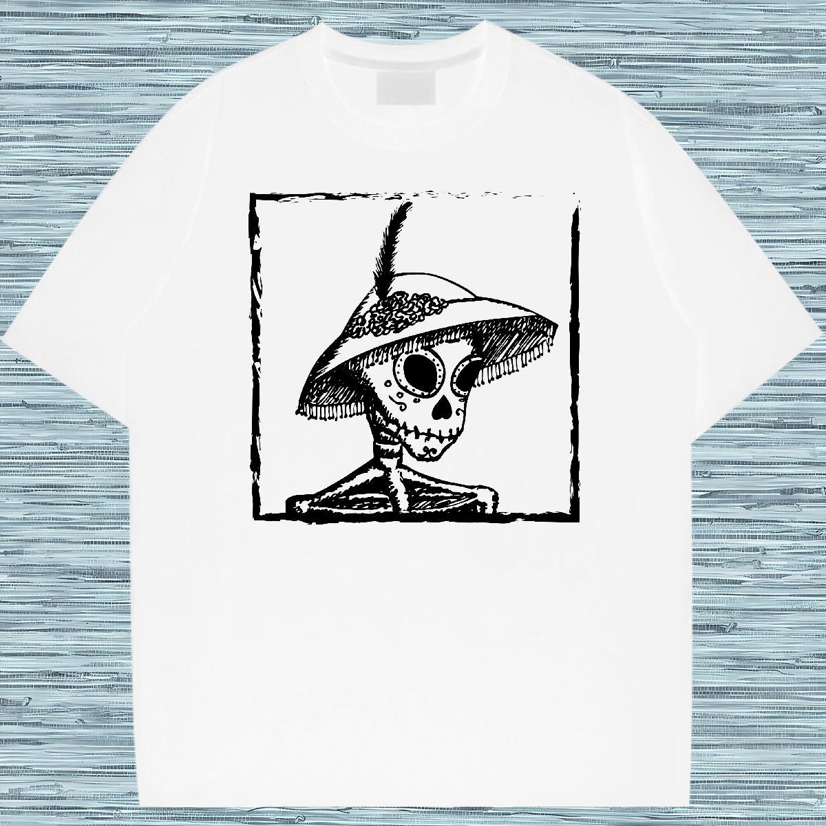 Soft T shirt 230g 100% Cotton skull Daily Outfit DIY Anime Breathable Men Clothes T-Shirt 2024 Summer Polos