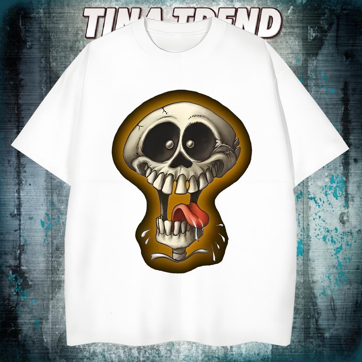 Cool Mens T Shirts 100% Cotton 230g skull Street Casual Custom Printed Breathable Short Sleeve Tshirts Stylist Tops Tees