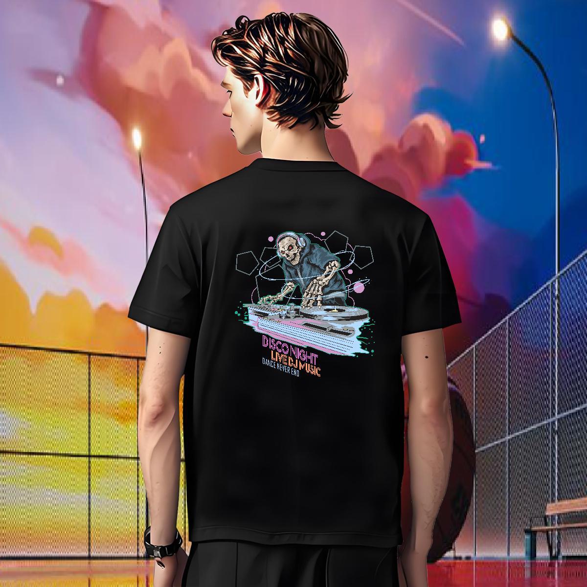 Comfortable Mens T Shirts 230g Pure Cotton skull Daily Outfit Oversized 4XL O Neck Short Sleeves Men Tshirts Brand Tees Shirts
