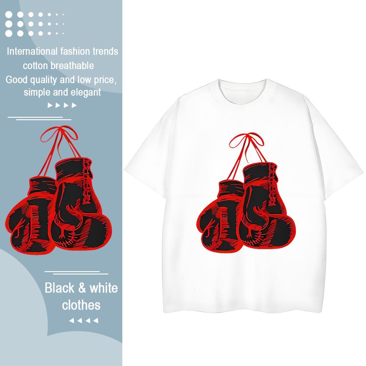 High quality Woman Tshirt 230g 100% Cotton gloves Daily Outfit T Shirts Women Short Sleeve O-Neck Skull Tshirts