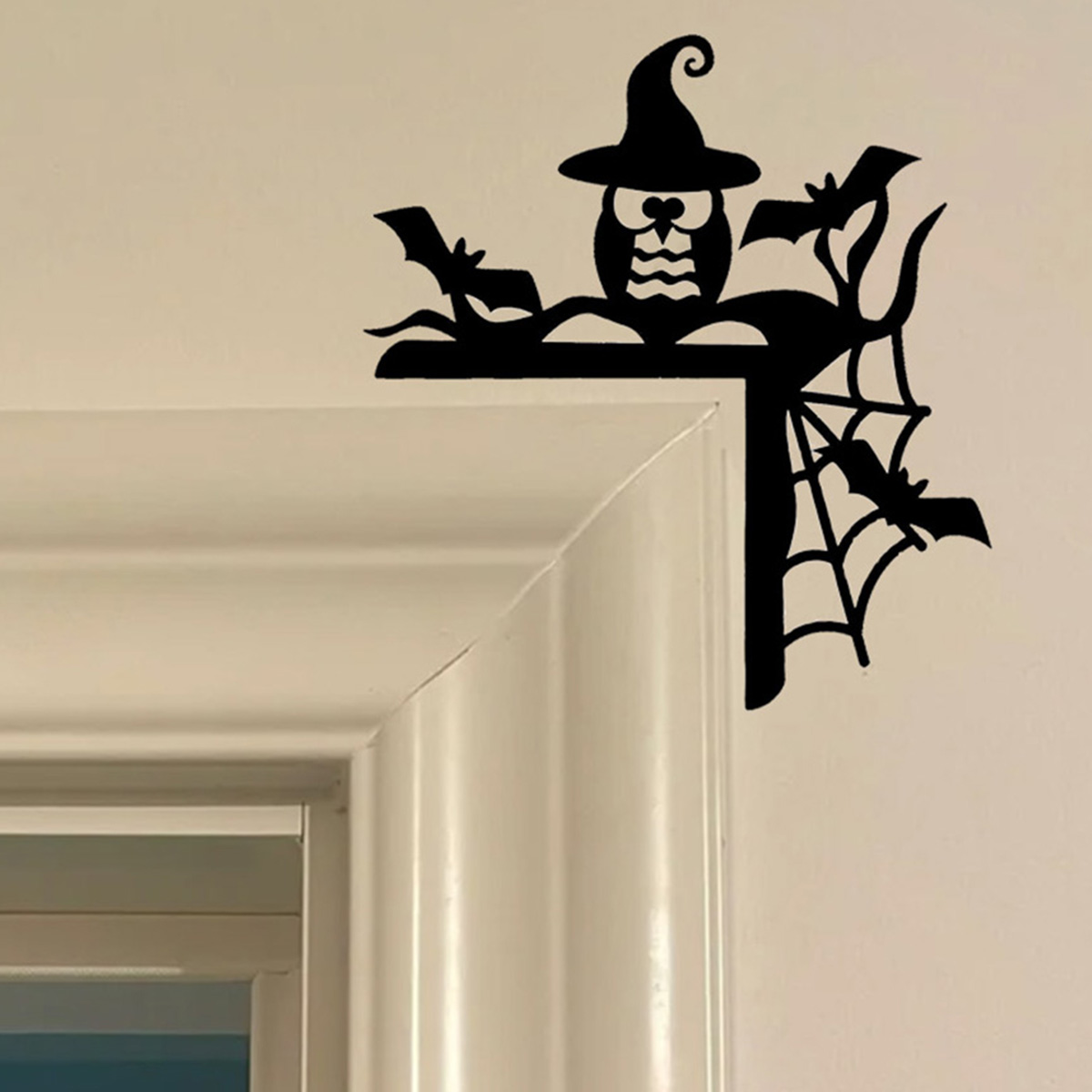 Halloween Door Frame Decoration Halloween Witch Bat Door Corner Sign Door Wall Halloween Decorations