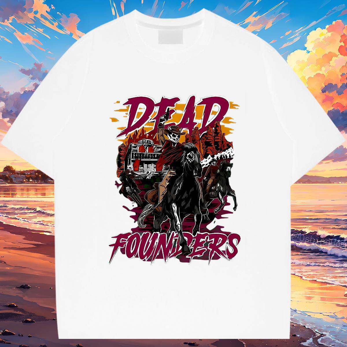 Soft T Shirt For Man 230g 100% Cotton skull Hip Hop Street Cartoon Printing L-4XL Breathable Short Sleeve Men Tops Tees DIY Polos