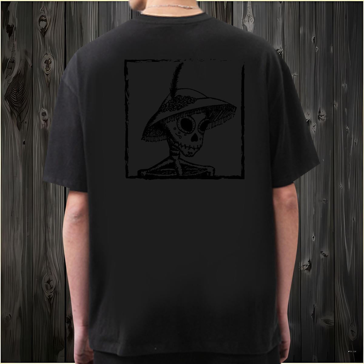 Designer T Shirt For Man 230g Pure Cotton skull Sports Casual DIY Breathable Crew Neck Tshirts Classic Tops Tees