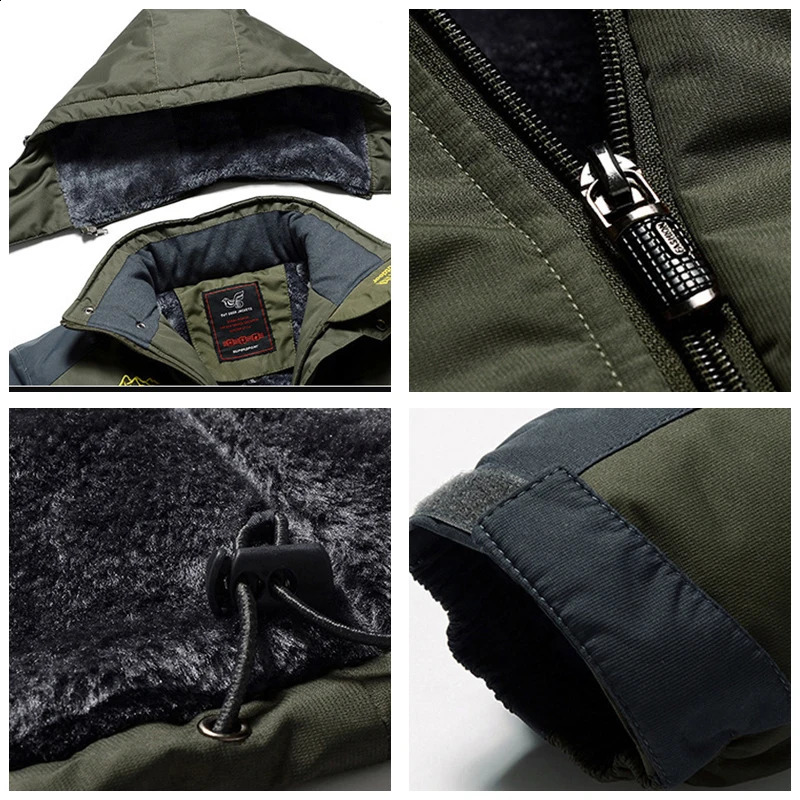 Mens Winter Wool Warm Thick Parkes Jacket High Quality Outdoor Waterproof Hooded Casual L9XL 240822